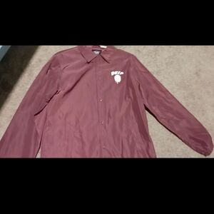 Bergundy button up jacket